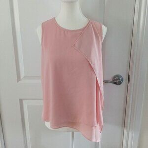 Kenneth Cole Pink Asymmetrical Blouse